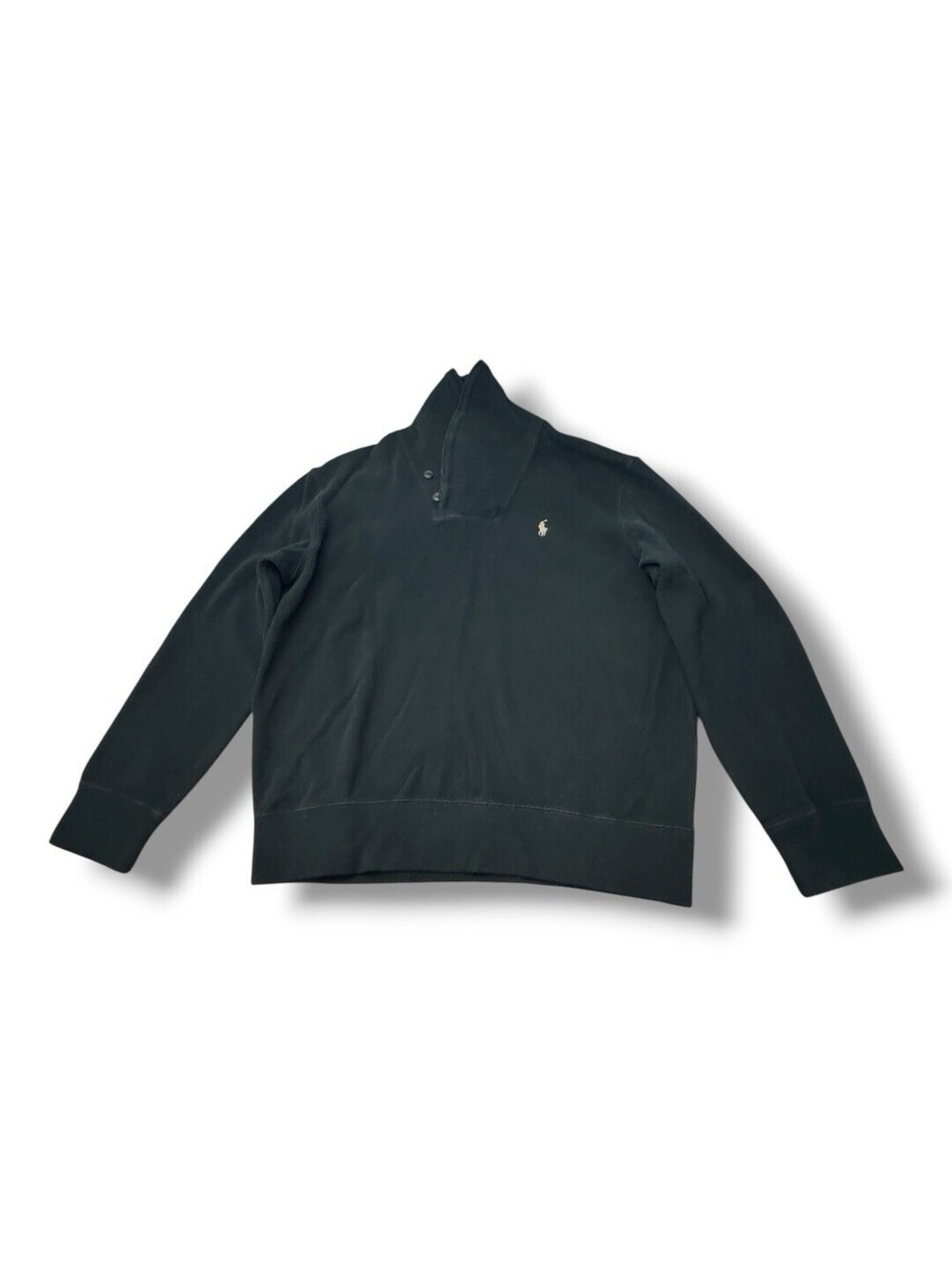 Polo Ralph Lauren Shawl Neck Casual Pullover Sweatshirt Black Men’s Size L